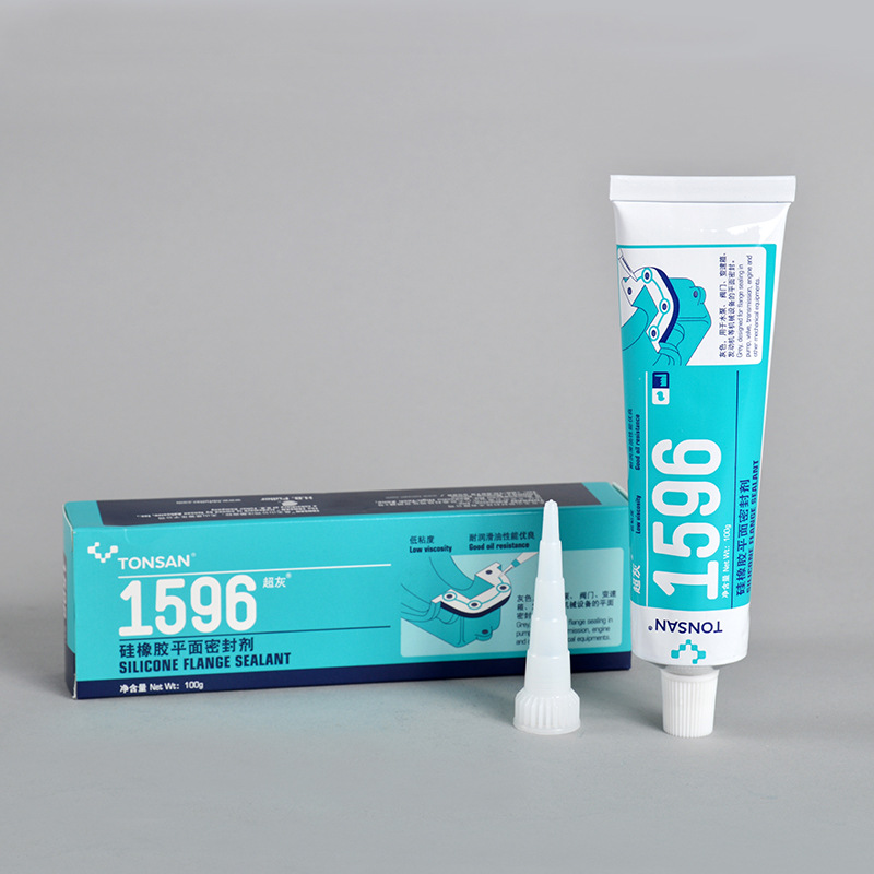 可赛新1596硅橡胶平面密封剂 机械设备密封胶 灰色100g