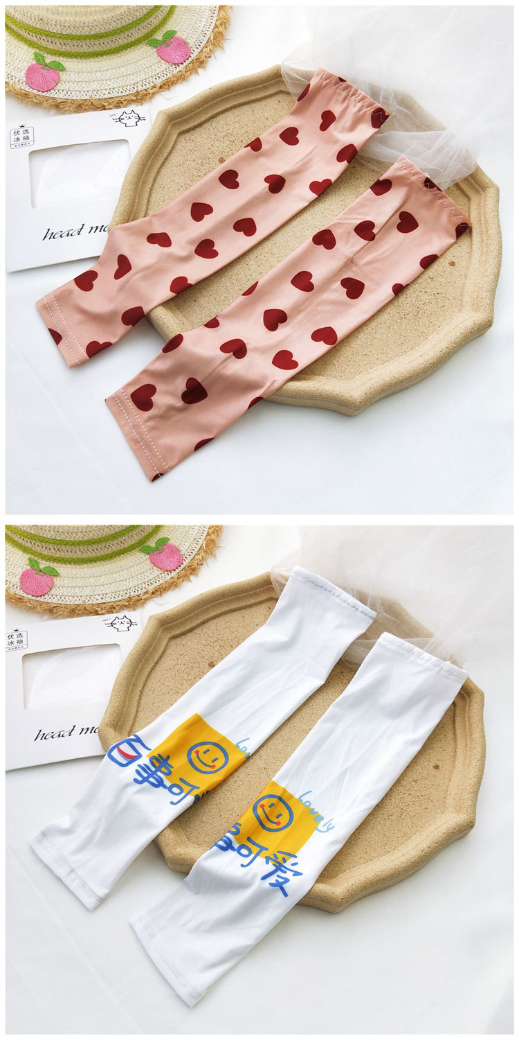 Children's Cartoon Ice Sleeves Summer Ice Silk Sunscreen Sleeves Cute Baby Kids Cute Gloves Sleeves Wholesale Nihaojewelry display picture 8