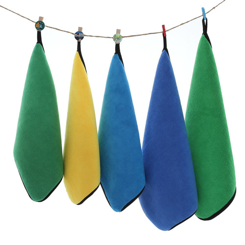 Thickened water-absorbent microfiber car towel 30*40CM car wash towel double layer composite thickening can be used for logo