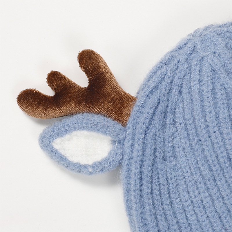 WOOKID儿童圣诞帽子新年礼物小鹿保暖冬季新款帽子围巾手套三件套详情28