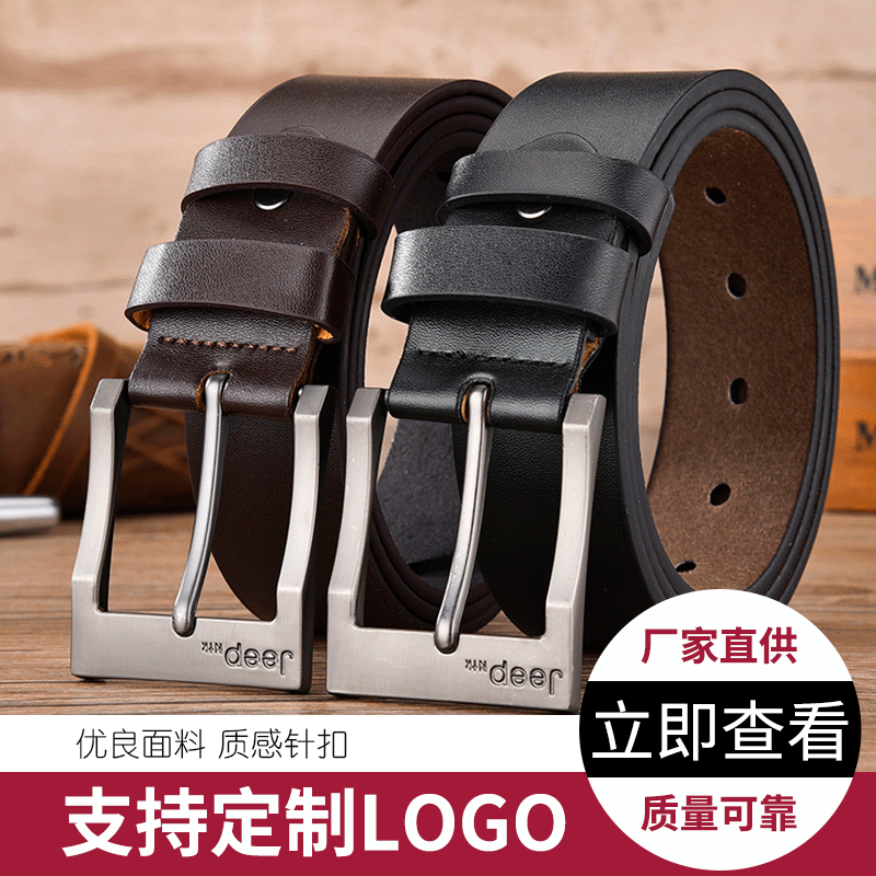 Cinturón de los hombres al por mayor Nueva simulación cinturón aleación pin hebilla moda casual cinturón de los hombres