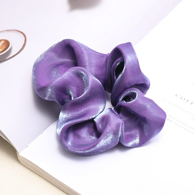 Fashion And Colorful Bright Silk Art Large Intestine Ring Bundle Hair Scrunchies Wholesale Nihaojewelry display picture 1