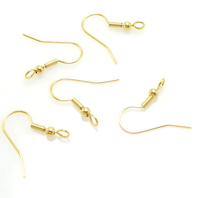 DIY jewelry 316 stainless steel ear hook fish mouth -shaped spring ear hook ring/not easy to pass/sensor cross circular ear hook