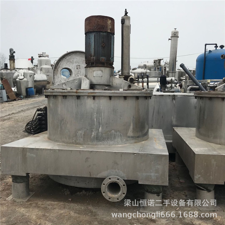 供应二手1250型平板拉袋式离心机 316L上部拉袋下部卸料离心机