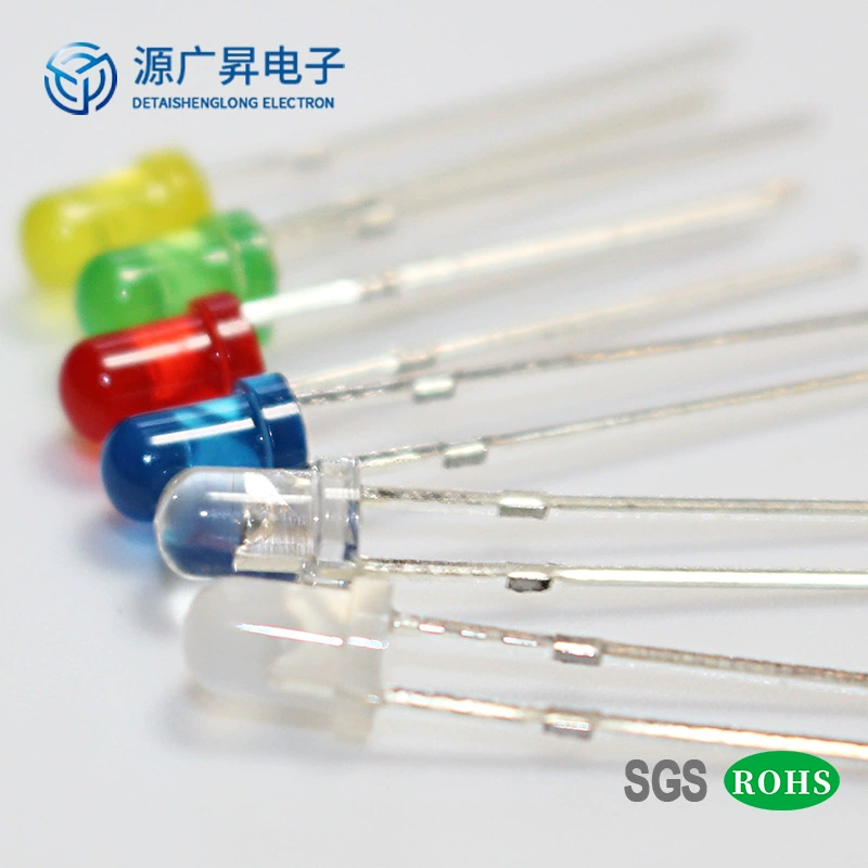 [发光二极管3mm蓝光聚光直插式led灯珠蓝色透明led灯珠3MM蓝灯批发]