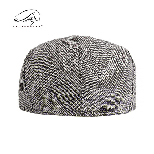 Foreign trade hat spring and autumn new plaid beret men's British retro literary casual progressive hat women's peaked hat
