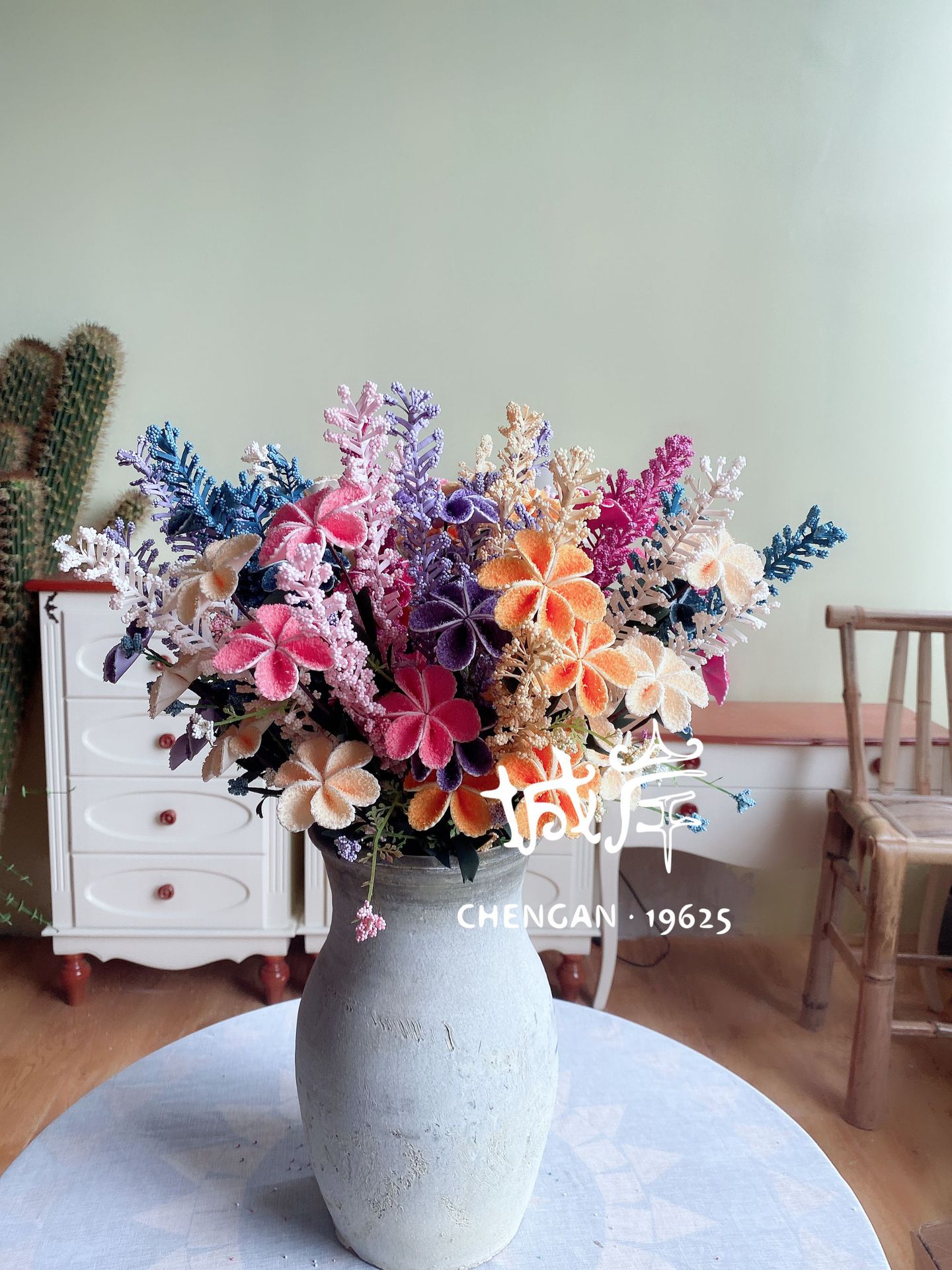 [City shore C0451 ]Long Spiked Butterfly Flower PE foam Artificial Flower Artificial flower Silk flower Plastic flowers Factory wholesale