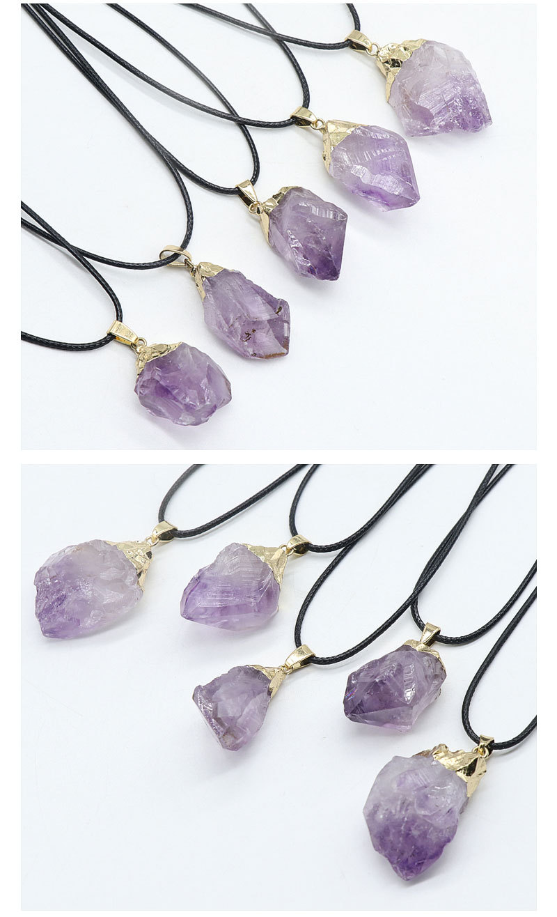 Wholesale Tooth Cluster Amethyst Pendant display picture 4