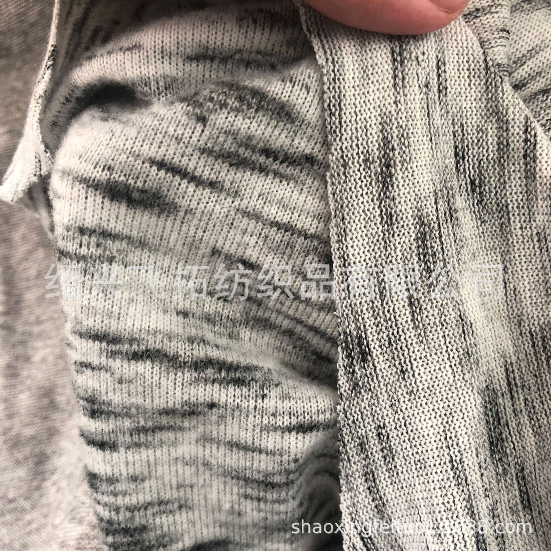 厂家直销针织90%涤纶5%氨纶5%人棉段染粗针汗布