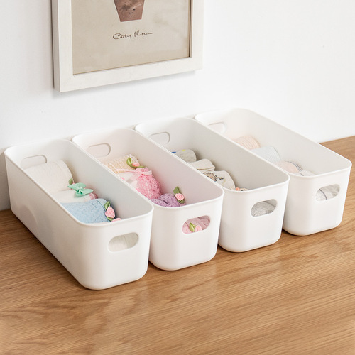 Storage box desktop jewelry cosmetics plastic sundry storage basket with lid box fruit toy seasoning storage box