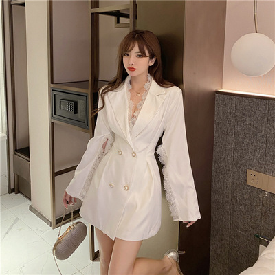 气质名媛小香风套装御姐范西装外套+高腰短裤两件套