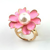 Scarf lapel pin from pearl, brooch, cloak, accessory, thin weaving, flowered, simple and elegant design