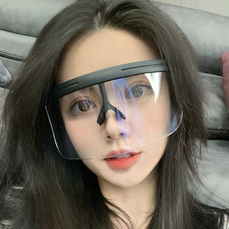 防护眼镜护目镜小面罩打磨防飞溅保护工作学生包围骑女款灰尘男士