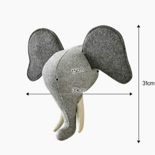 ins Nordic children's room animal head decoration home bedroom pendant wall hanging 3D modern simple
