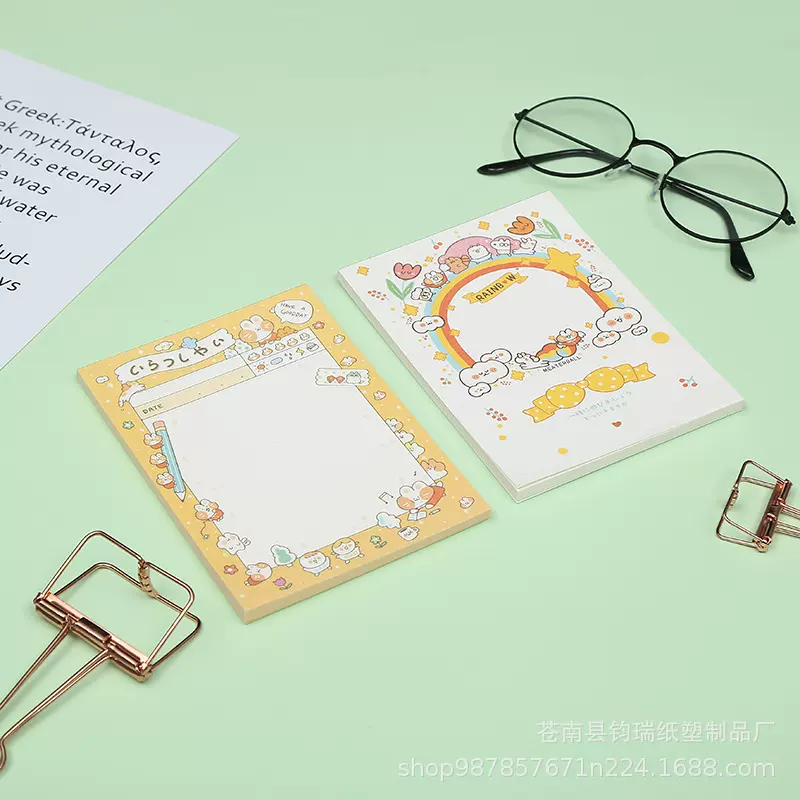 厂家批发可爱卡通便利贴 学生办公记事随身N次贴 可撕便条纸