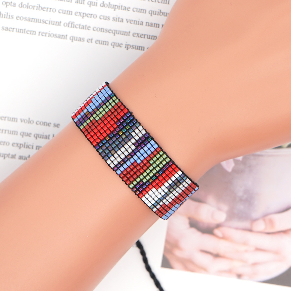 Böhmische Miyuki Reisperlen Handgemachtes Perlenarmband display picture 12