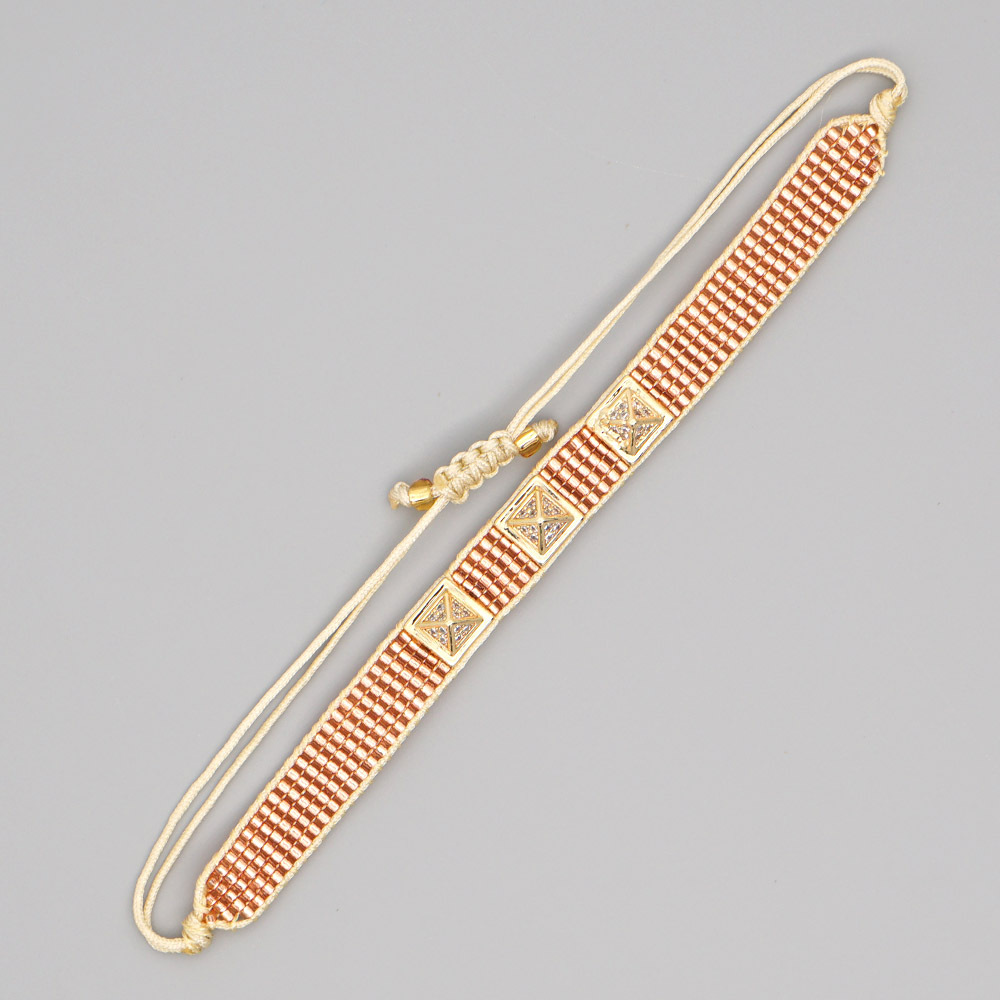 Fashion Miyuki bead woven handmade rivet diamond braceletpicture16