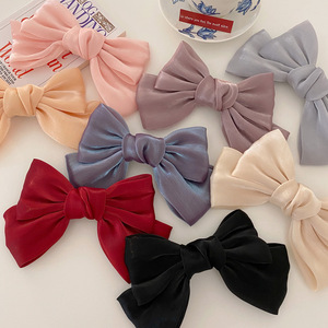 2pcs Hair accessories barrette large bow spring clip ponytail hair hairpin top clip super fairy headdress