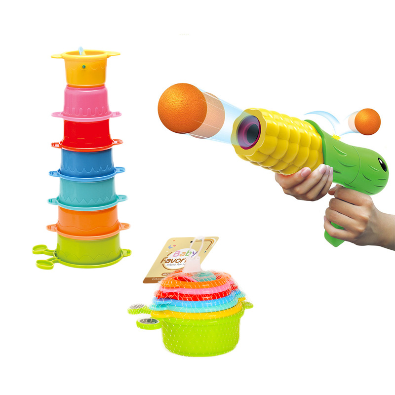 옥수수 총 + 애벌레 스태킹 컵