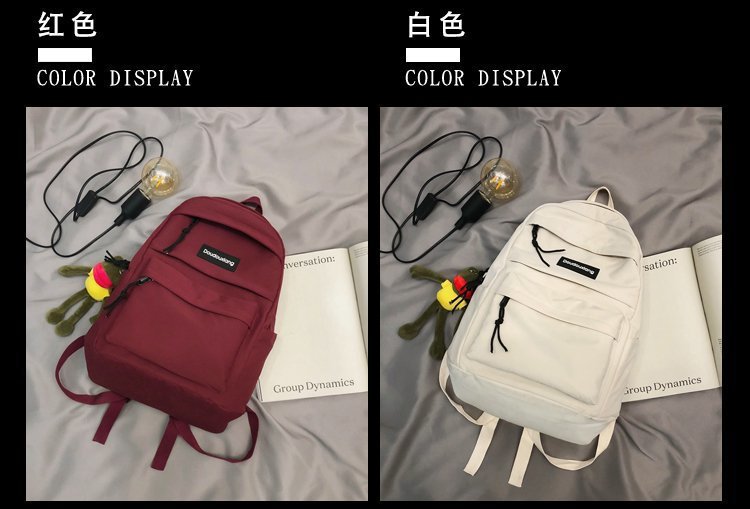 Schoolbag New Korean Fashion High School Harajuku Large Capacity Tooling Wind Student Wild Backpack  Wholesale Nihaojewelry display picture 55