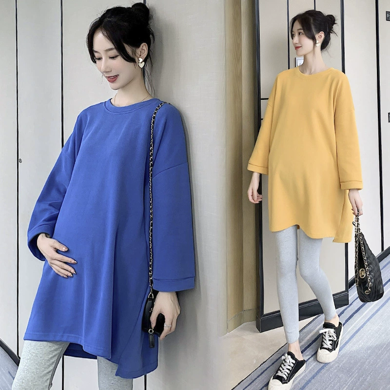 Топ для беременных, Женский весенне-осенний чехол для ягодиц 2022, новая осенняя одежда для беременных, осенний костюм, модный костюм из двух частей