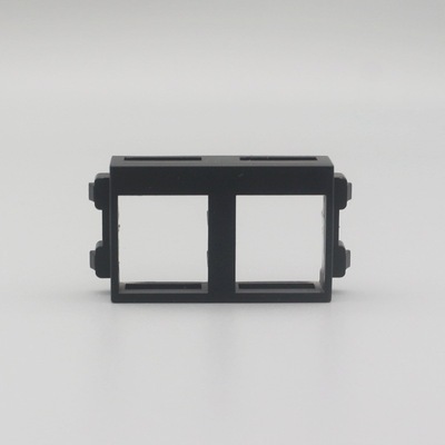 黑色128型雙口空白支架框模塊面板2網絡電話信息模塊語音電話支架