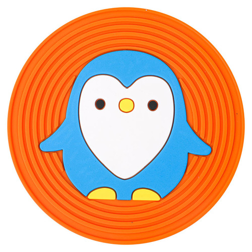 Insulated mat, cartoon cute anti-slip coaster, creative thickened silicone anti-scalding placemat, high temperature resistant tea coaster and bowl mat