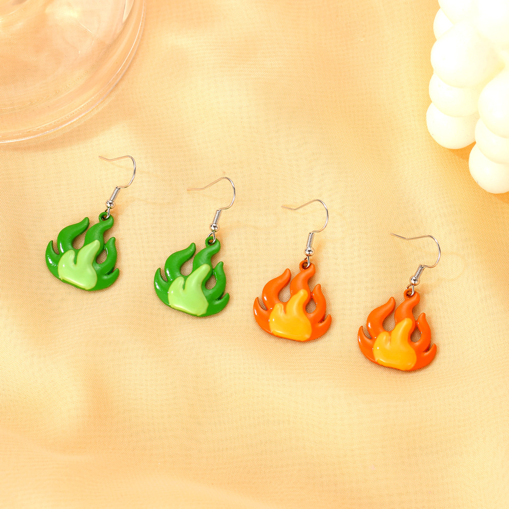 Fun Fashion Cartoon Acrylic Flame Earrings display picture 3