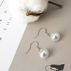 Cute small universal earrings from pearl, simple and elegant design, wholesale