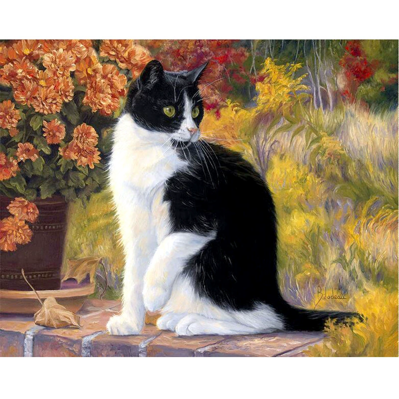 Сделай сам цифровая Oil painting cross-border оптовая продажа гостиная, спальня, ресторан, животное, заполнение цвета, ручная роспись декоративная живопись