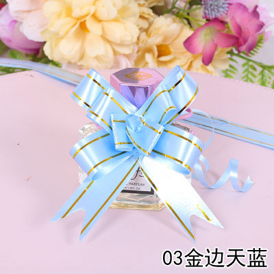 1,8 tamaño pequeño bowknot guirnalda borde dorado guirnalda bowknot impresión cinta de plástico guirnalda decoraciones 10 unidades