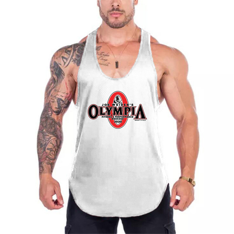 Aolin piya body muscle hombres culturismo fitness deportes chaleco malla transpirable de secado rápido en forma de I ropa elástica de entrenamiento