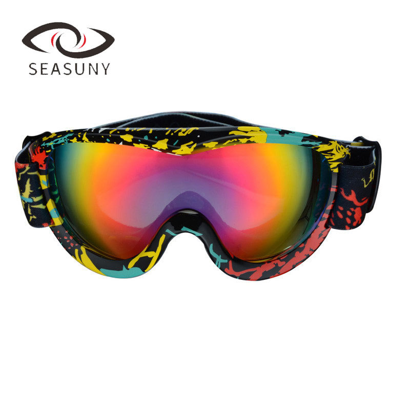 新款滑雪镜 双层防雾大球面滑雪镜 可卡近视成人男女滑雪镜