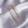 Long fashionable earrings with tassels, silver needle, 2021 years, wholesale