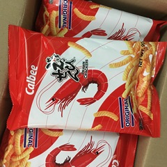 Calbee's Original Ape Shrimp Sticks and Potato Sticks - Thailand Imported Snacks, Non-fried Leisure Puff Snacks