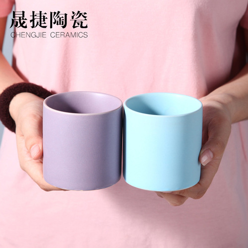 Nordic Morandi ins glazed ceramic flowerpots wholesale colorful succulent pots flowerpots container ornaments potted green radish