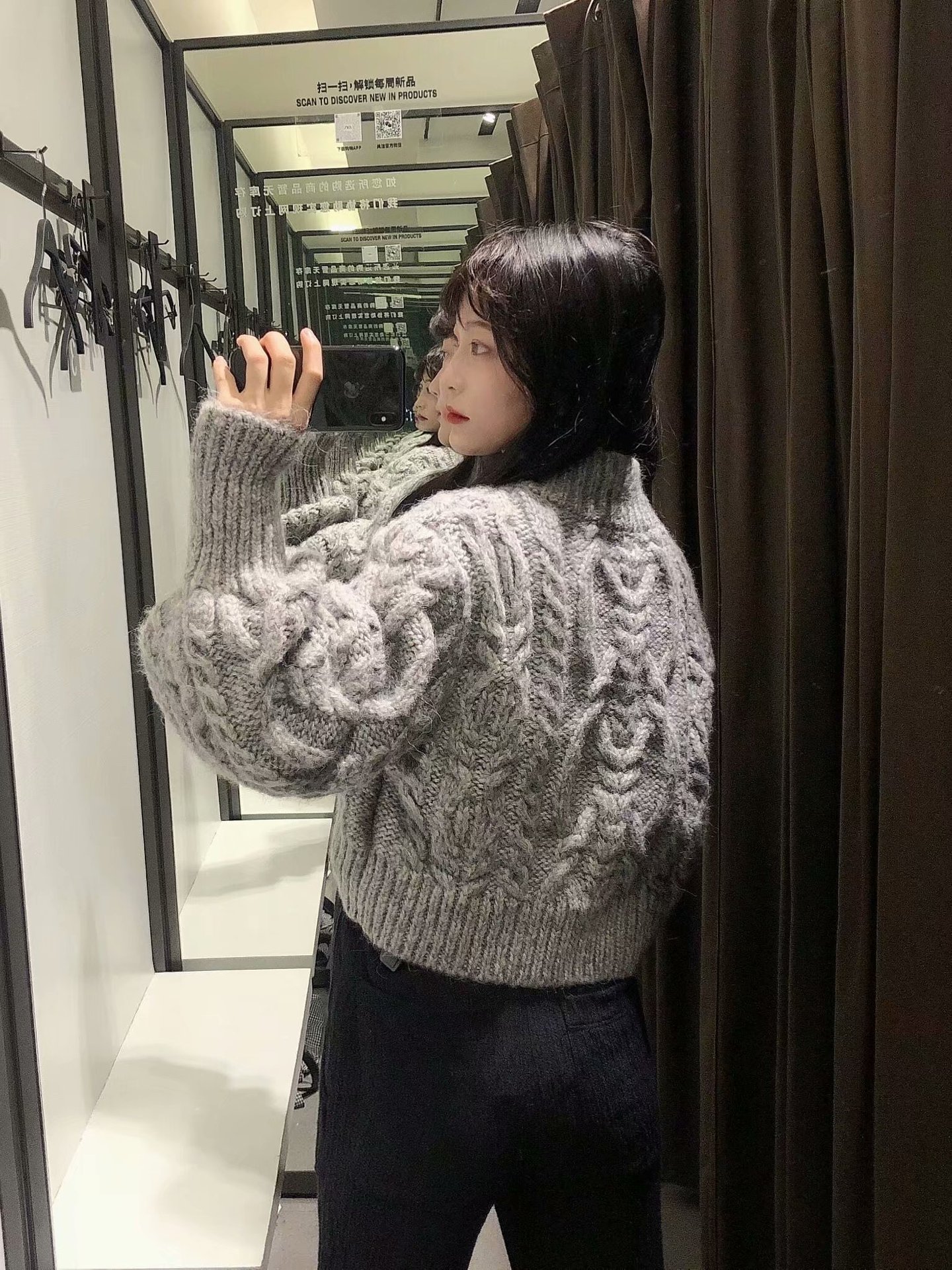eight-strand short knitted sweater NSAM11206