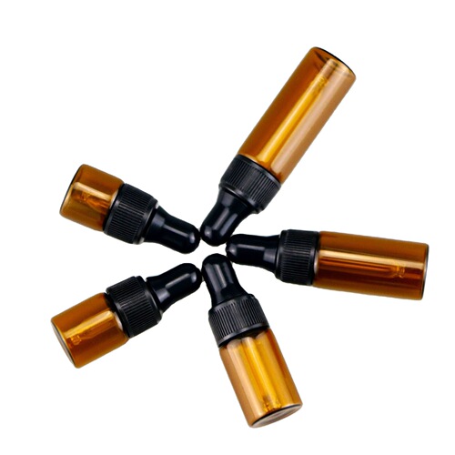 1ml essential oil bottle glass dropper bottle draw tube bottle 3ml perfume bottle tea essence sample bottle