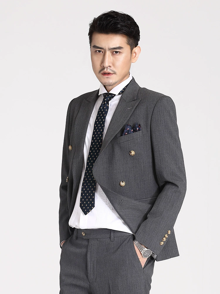 Демисезонный модный комплект, костюм, 2020 год, британский стиль, slim fit