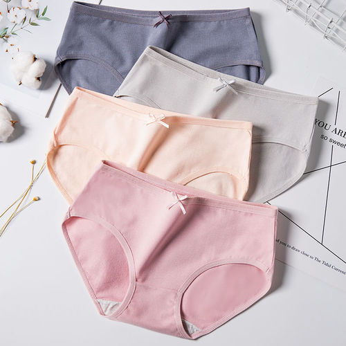 Lansha 7-Piece Cotton Briefs for Women - Midrise Full-Cotton Anti-Bacterial Undies for Ladies - Breathable Teen Triangle Shorties