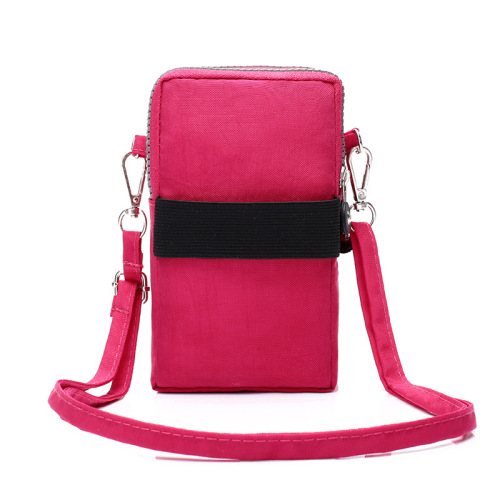  New Phone Bag Korean Style Canvas Single Shoulder Bag Crossbody Nylon Zero Wallet Outdoor Running Bag Sports Arm Bag