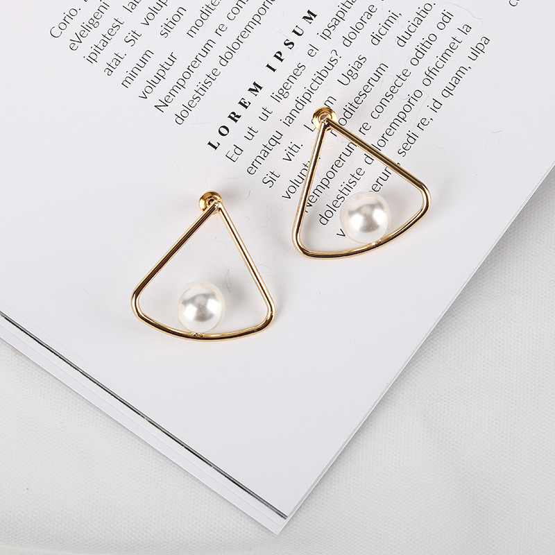 New Earrings Exaggerated Pearl 18k Real Gold Plating S925 Silver Needle Earrings Wholesale Nihaojewelry display picture 2