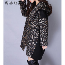 现货韩版羊毛大衣外套女冬季2025新款棉麻女装原创毛呢中长款宽松