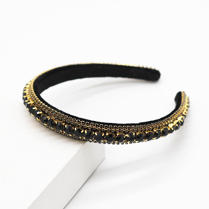 Nouvelle-coréen Style Personnalisé Bord D'or Diamant-intégré Casual Bandeau Fille De Coeur Partie Rue Aligner Cheveux Accessoires display picture 6