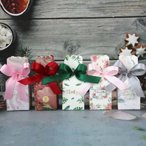 European wedding candy box, new wedding candy box, vase square box, forest style packaging gift paper box