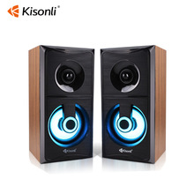 楷森力/kisonli笔记本2.0USB电脑音响桌面usb小对箱音箱扩音木质