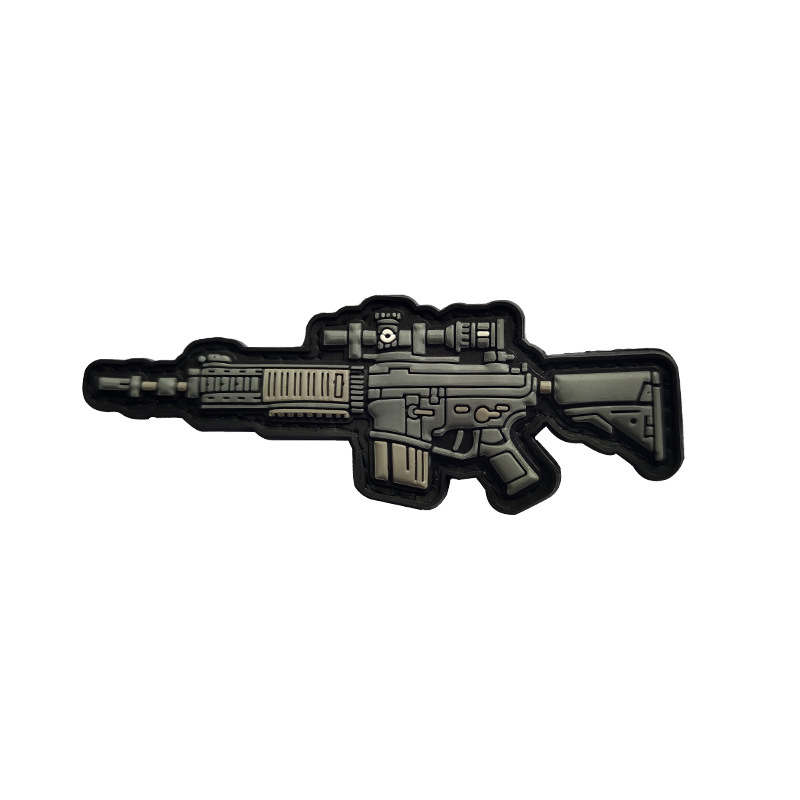 3D PVC velcro sello Q versión arma sello táctico moral insignia personalidad goma al aire libre bolsa accesorios etiqueta