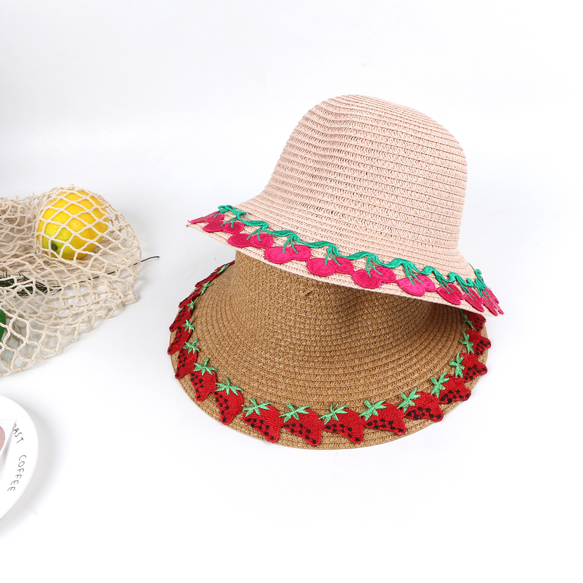 Sombrero De Paja Para Niños De Verano Sombrero De Bebé Femenino Protector Solar Sombrero Para El Sol Playa Aleros Grandes Sombrero De Paja Para Niños Al Aire Libre display picture 6