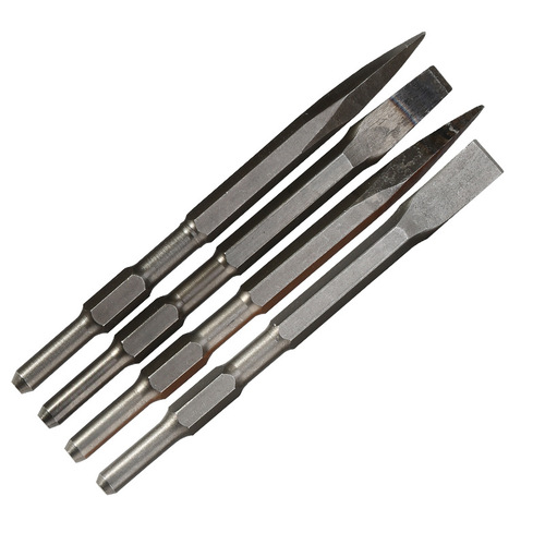 Hexagonal electric pick chisel, pointed chisel, flat chisel, masonry chisel for concrete, electric draft steel chisel, pickaxe drill handle, light electric pick head