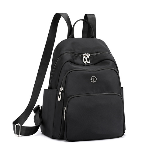 2024 New Dual Shoulder Versatile Oxford Cloth Women's Korean Style Solid Color Waterproof Travel Backpack Small Backpack for Women